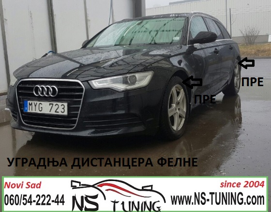 a6 c7 karavan distanceri felne 5x112 srafovi 14x1.5 produzeni sigurnosni ugradnja novi sad tuning